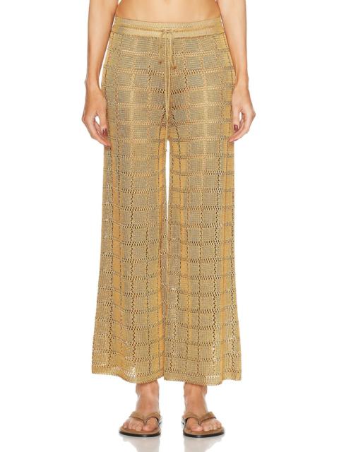 CALLE DEL MAR Crochet Patchwork Pant