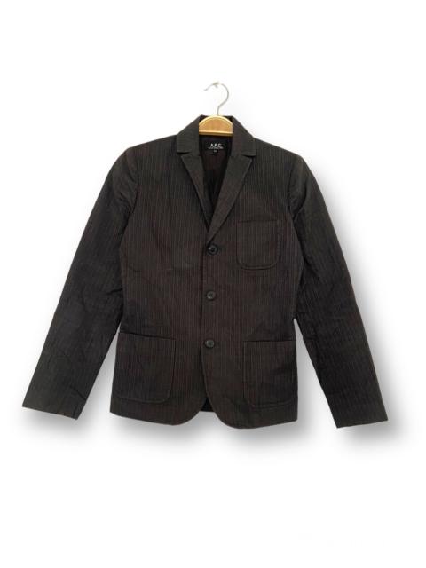 A.P.C France Striped Casual Blazer For Women