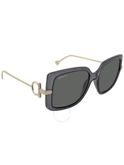 FERRAGAMO Salvatore Ferragamo Grey Square Ladies Sunglasses SF913S 057 55