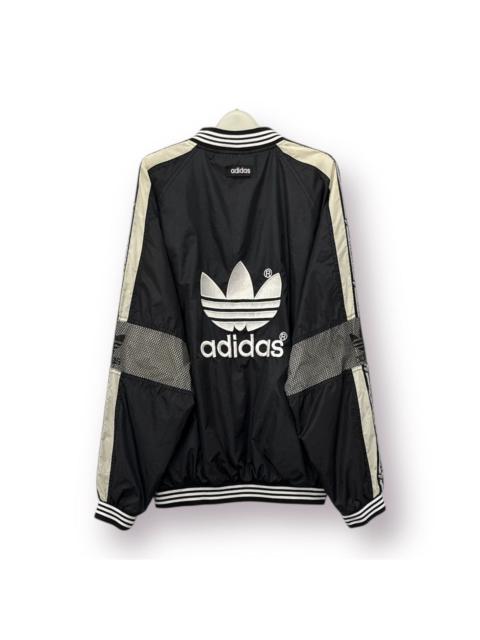 🔥 VTG 90's Adidas Trefoil Side Tape V-Neck Back Hit Logo - L