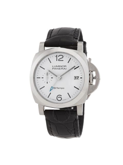 Panerai Panerai Luminor Quaranta BiTempo Automatic White Dial Men's Watch PAM01367