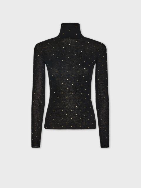 rabanne SECOND-SKIN TURTLE-NECK TOP IN WOOL