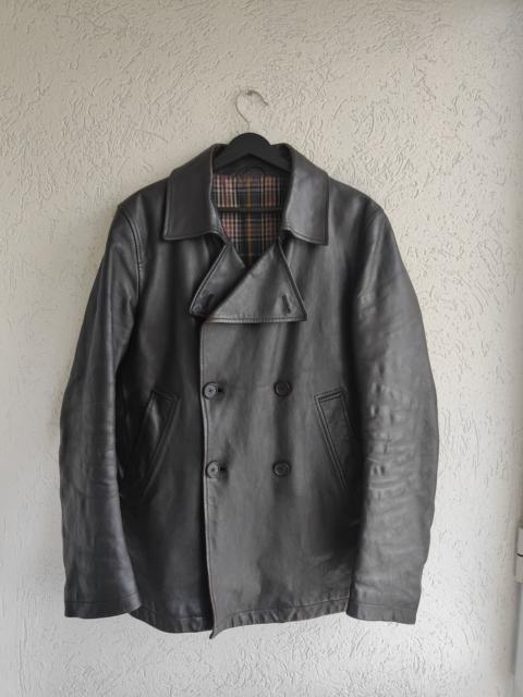 Jil Sander Jil Sander Heavyweight Leather Peacoat Jacket
