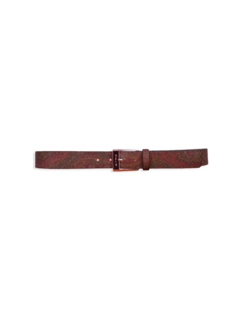 Etro Reversible Paisley Leather Belt