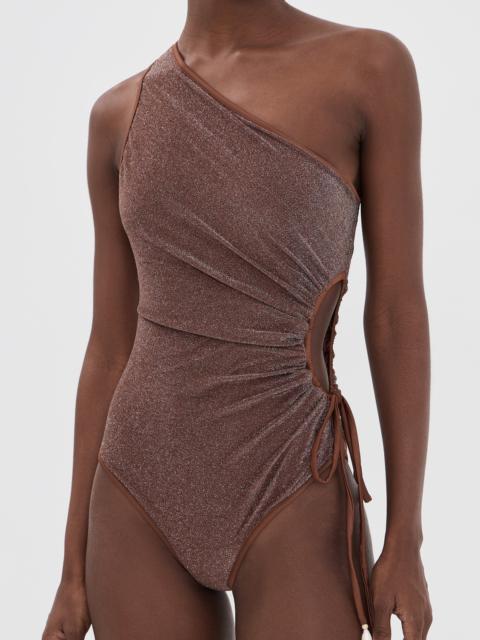 Johanna Ortiz Shimmering Brown Whispering One Piece
