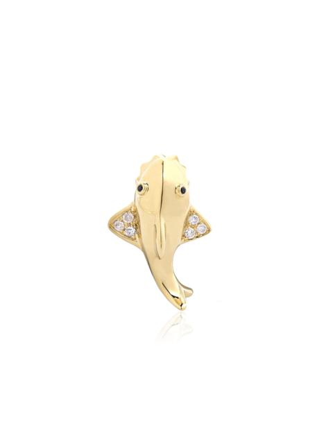 Yvonne Léon 9K Gold Diamond Single Earring gold