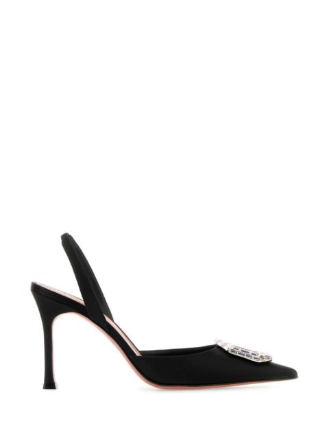 Amina Muaddi Amina Muaddi Women Black Satin Camelia Pumps