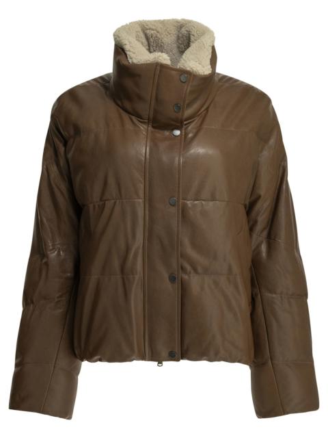 Brunello Cucinelli Brunello Cucinelli Padded Shearling Jacket Brown