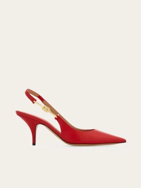 FERRAGAMO Ferragamo F Buckle Slingback Pumps