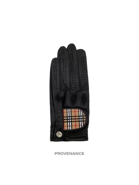 BALENCIAGA Burberry Golf Glove - Black Leather Nova Check M
