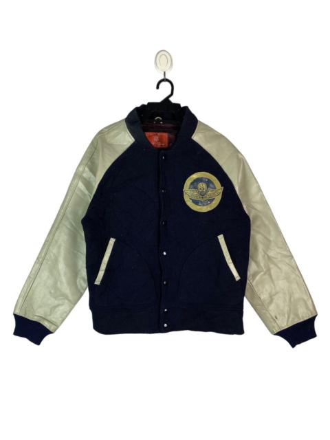 Other Designers Vintage - AVIREX Officer Uniform varsity leather/wool jacket