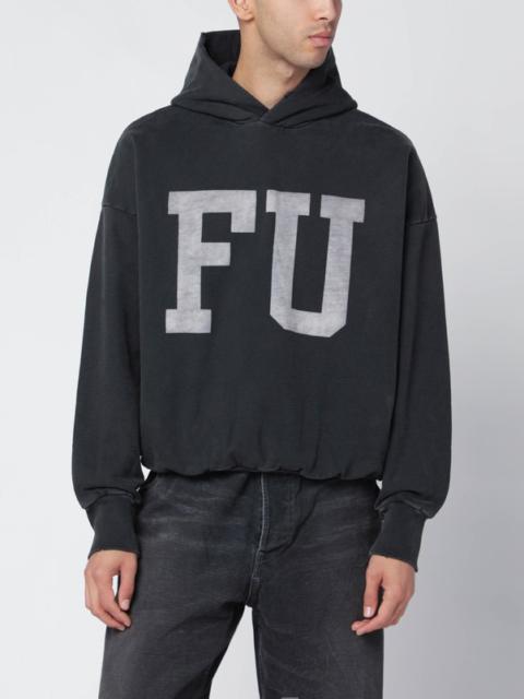 Fear of God Black vintage-effect FU hoodie
