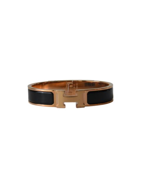 Hermès Hermes Clic H Bracelet Narrow PM Gold Black