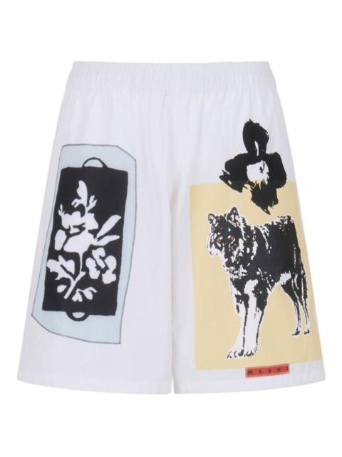Marni graphic-print shorts