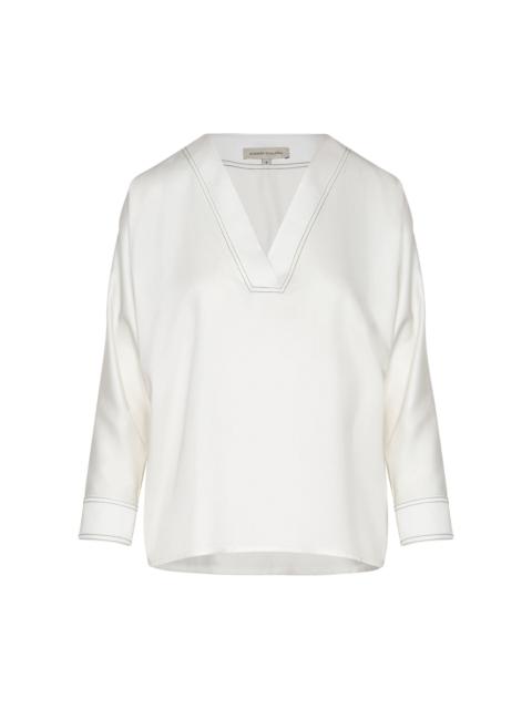 ANDRES OTALORA Ensueños Crepe Top off-white