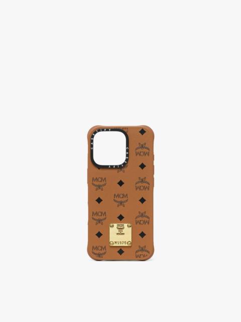MCM iPhone 16 Pro MCM X CASETiFY Brass Plate BioVeg iPhone Case