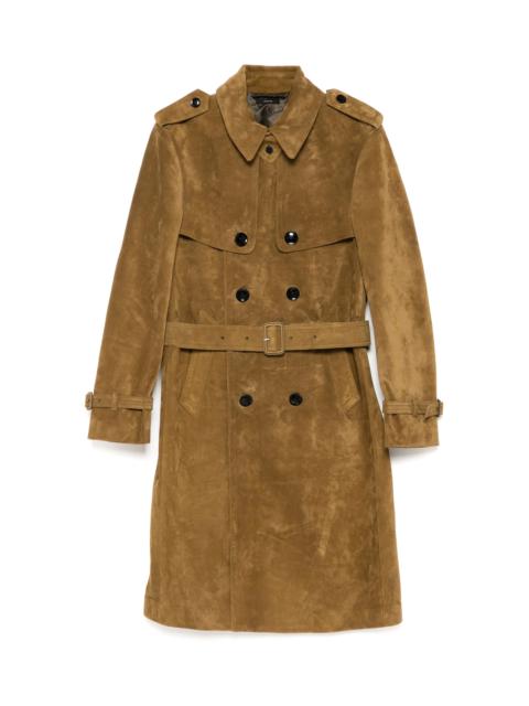 TOM FORD BUTTERY SUEDE TRENCH COAT