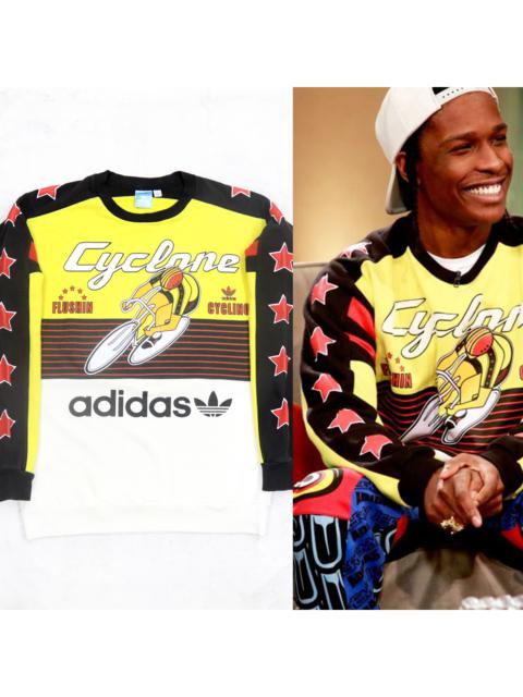 adidas Vintage 90s ADIDAS Cyclone Cycling 948 Big Logo Spellout Sweater Sweatshirt Pullover Jumper