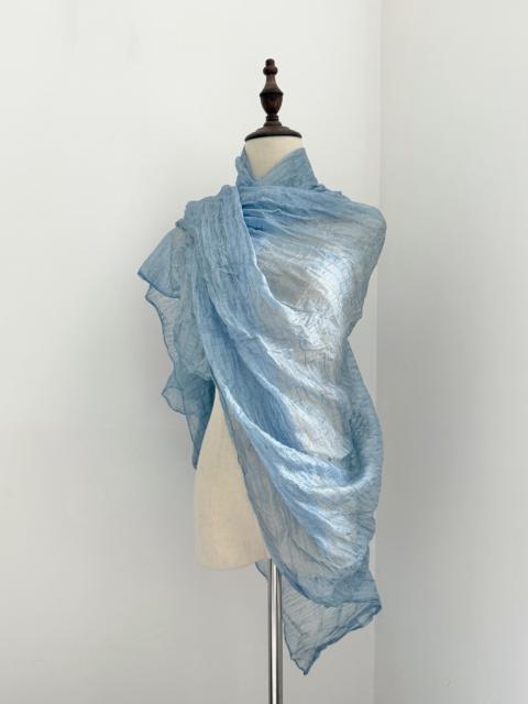 Yohji Yamamoto Yohji Yamamoto 1990s Ice Blue Drawstring Shawl