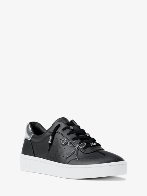 MICHAEL KORS Scotty Embellished Leather Sneaker