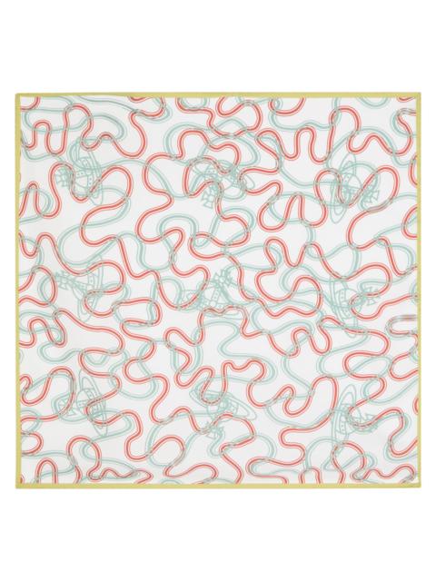 Vivienne Westwood Vivienne Westwood Wiggle Orb Printed Silk Scarf
