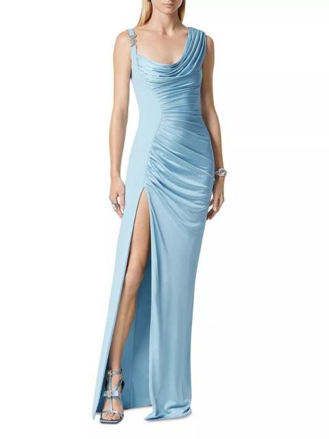 VERSACE Gathered Jersey Gown