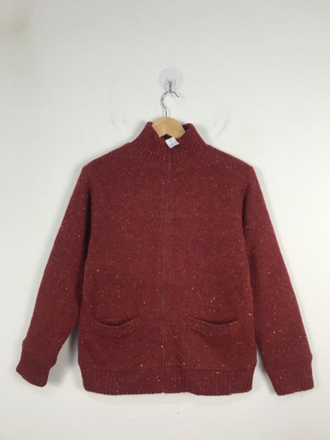 Other Designers Japanese Brand - Unbrand Paint Splated Crochet ZipUp Knit Cardigan #2900