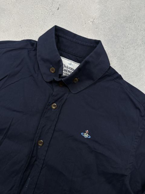 Vivienne Westwood Rare Luxury Navy Shirt Vivienne Westwood Small Orb Logo y2k