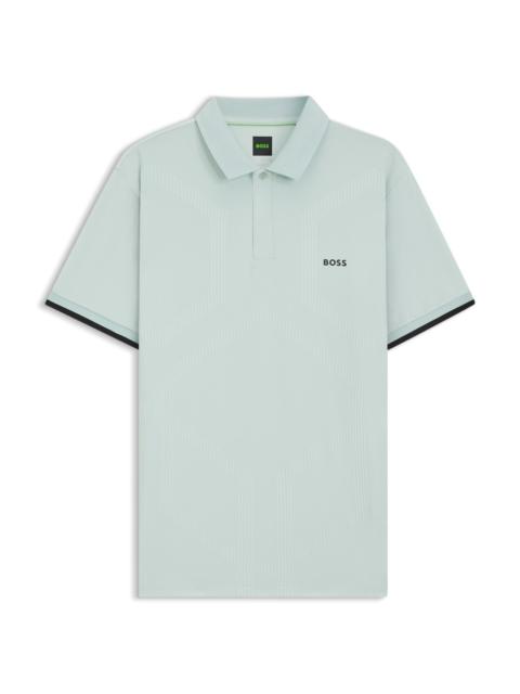BOSS BODYMAP-DETAIL POLO SHIRT WITH QUICK-DRY PERFORMANCE
