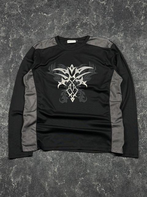 Other Designers Le Grande Bleu (L.G.B.) - LGB IfSixWasNine Style Tribal Gym Stretchable T-Shirt