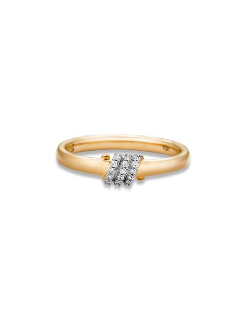 STONE AND STRAND Twinkling Twine Pavé Ring