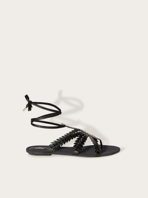 PUCCI FEATHER-EMBELLISHED SANDALS