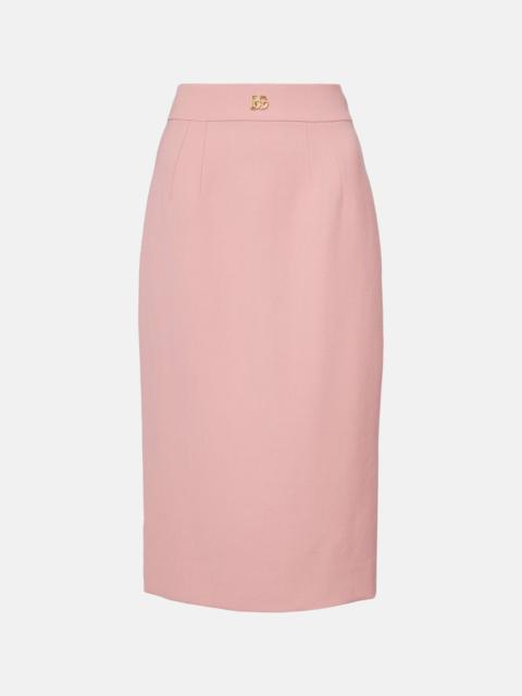 Dolce & Gabbana DG virgin wool pencil skirt