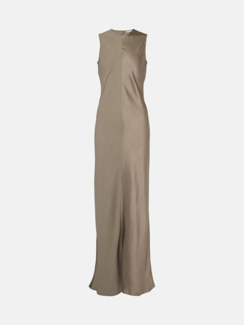 AMI Paris Paneled satin maxi dress