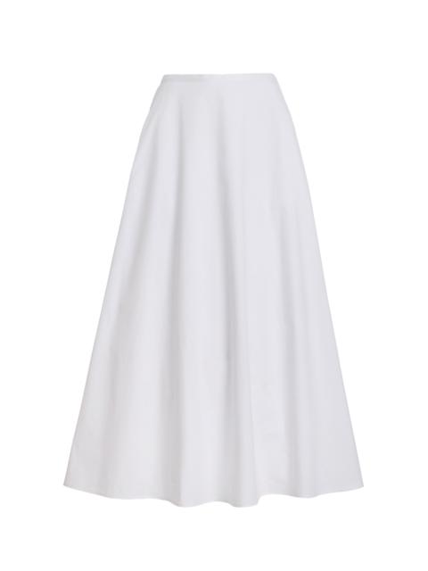 STAUD Axel Cotton Maxi Skirt white