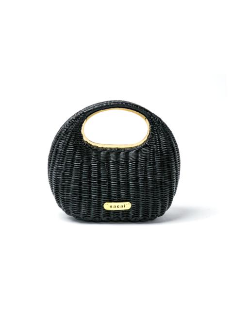 sacai Rattan Round Bag