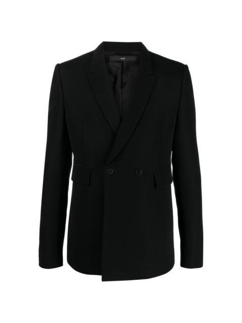 double-breasted wool-cotton blazer