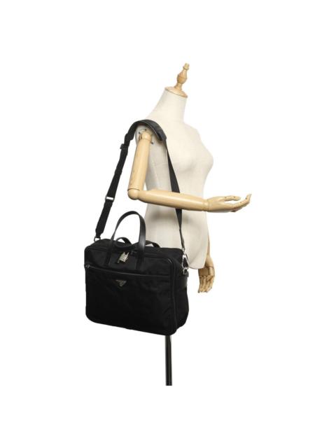 Prada Authentic Prada Tessuto Nylon Saffiano Briefcase