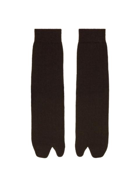 Maison Margiela FEMALE TABI SOCKS - DARK BROWN