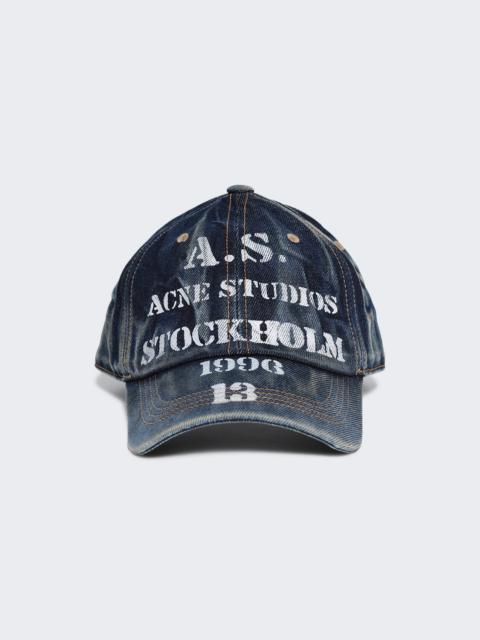 Acne Studios Logo Cap Mid Blue