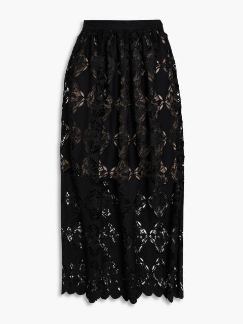 Oscar de la Renta Guipure lace midi skirt