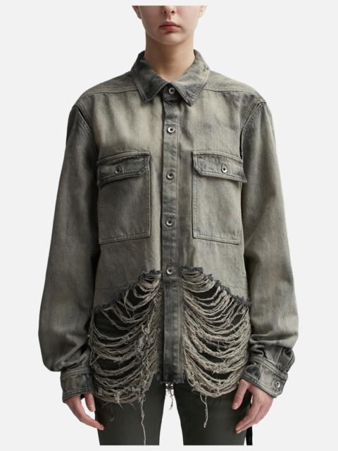 Rick Owens DRKSHDW LUXOR CAPE SLEEVE CROPPED OUTERSHIRT