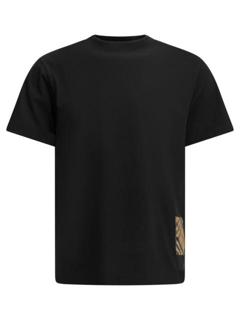 Burberry Burberry Crewneck T-shirt with Appliqué Black Men
