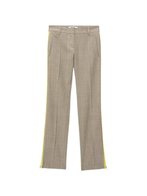 side-zip straight trousers