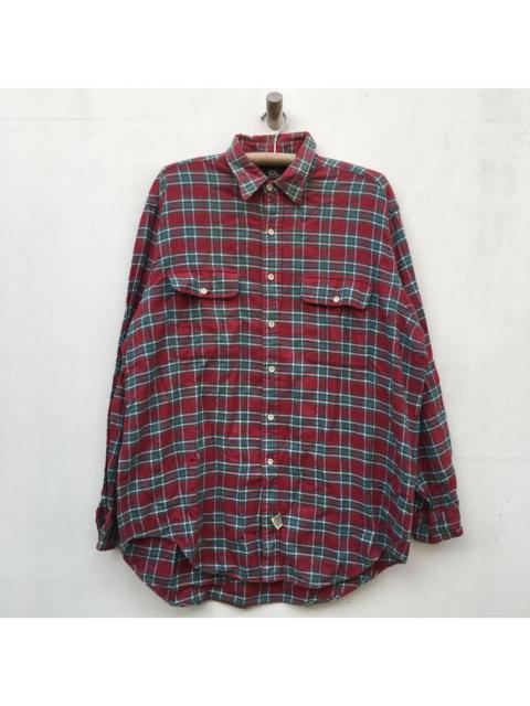 Other Designers Vintage - Vtg RRL Trucker Long Sleeve Flannel Work Shirt