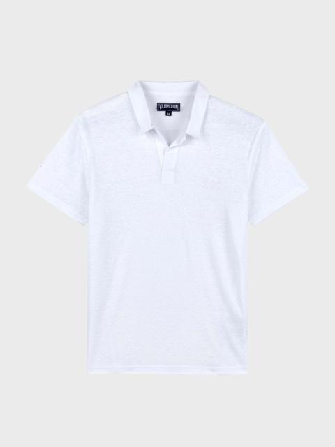 Vilebrequin Men Linen Jersey Polo Solid