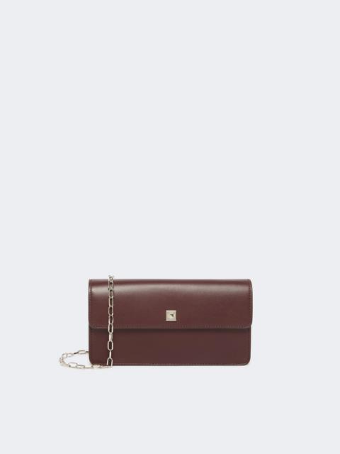 Max Mara Leather phone pouch - BORDEAUX