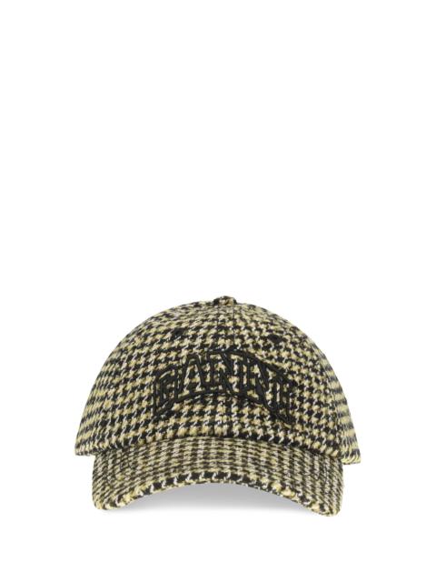 GANNI Ganni Women Woollen Check Cap