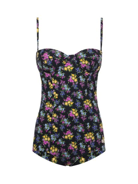 Dolce & Gabbana Balconette One-piece Swimsuit With Print