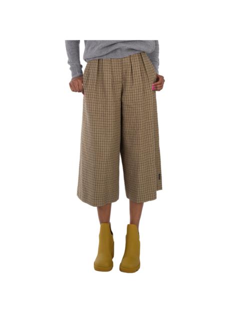 Moncler Moncler Check Cropped Trousers, Brand Size 40 (US Size 2)